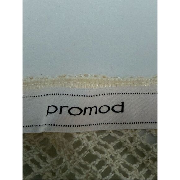 Promod Women’s Bohemian Crochet Lace Trim Cover Up Cardigan Cream One Size - Picture 12 of 13